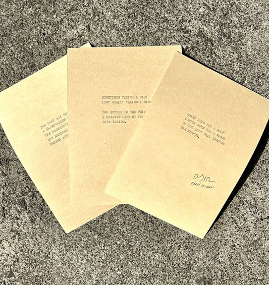 Handtyped poem, signed (made to order)